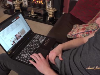 Aunt Judy's XXX - 40yo MILF Step-Aunt Aurora Catches her Step-Nephew Masturbating