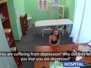 FakeHospital Doctors cock drains sexy students depression during consultati