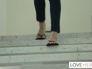 Kyler Quinn is a sneaky hot little sexy feet temptress